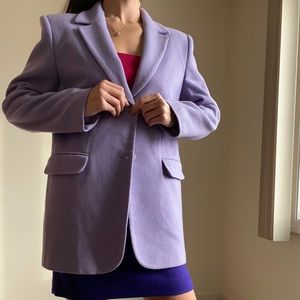 🌐 VTG lavender oversized wool boyfriend blazer